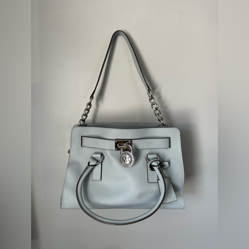 Light Grey Michael Kors Hamilton Satchel